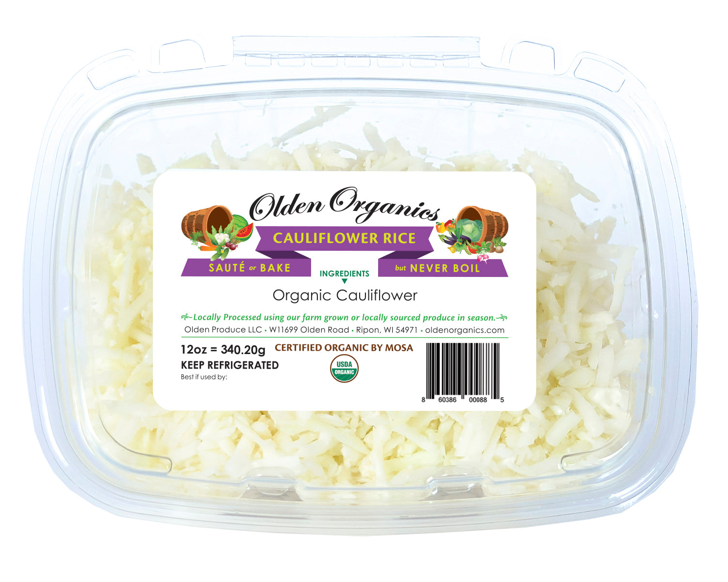 Olden Organics Cauliflower Rice - 12 oz