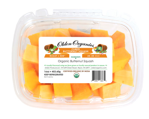 Olden Organics Cubed Butternut Squash - 16 oz