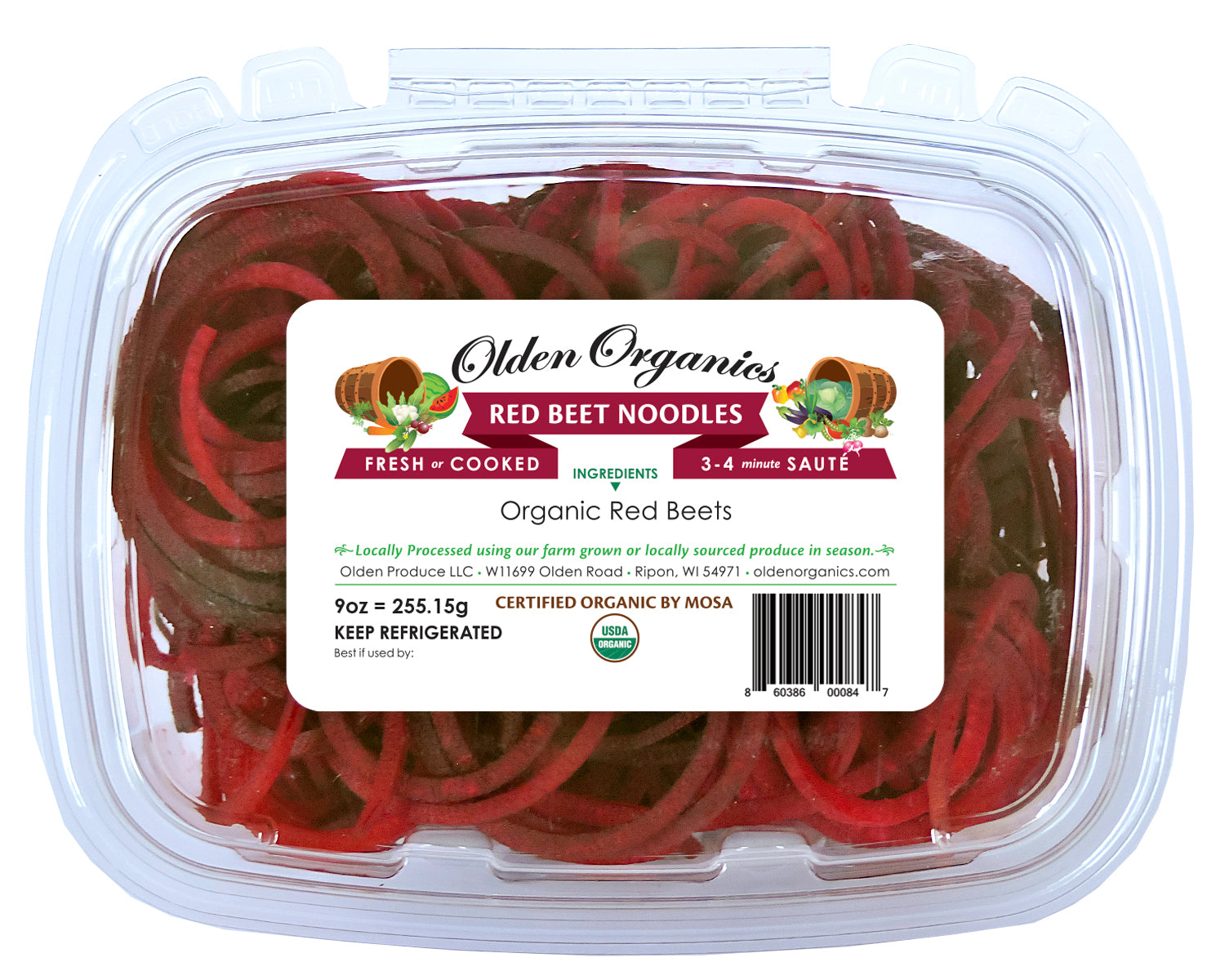Olden Organics Red Beet Noodles Organic  - 9oz
