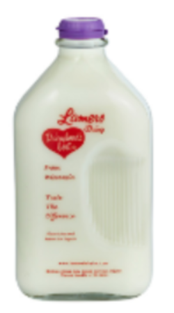 Lamers 1/2 Gallon 1 %- glass bottle