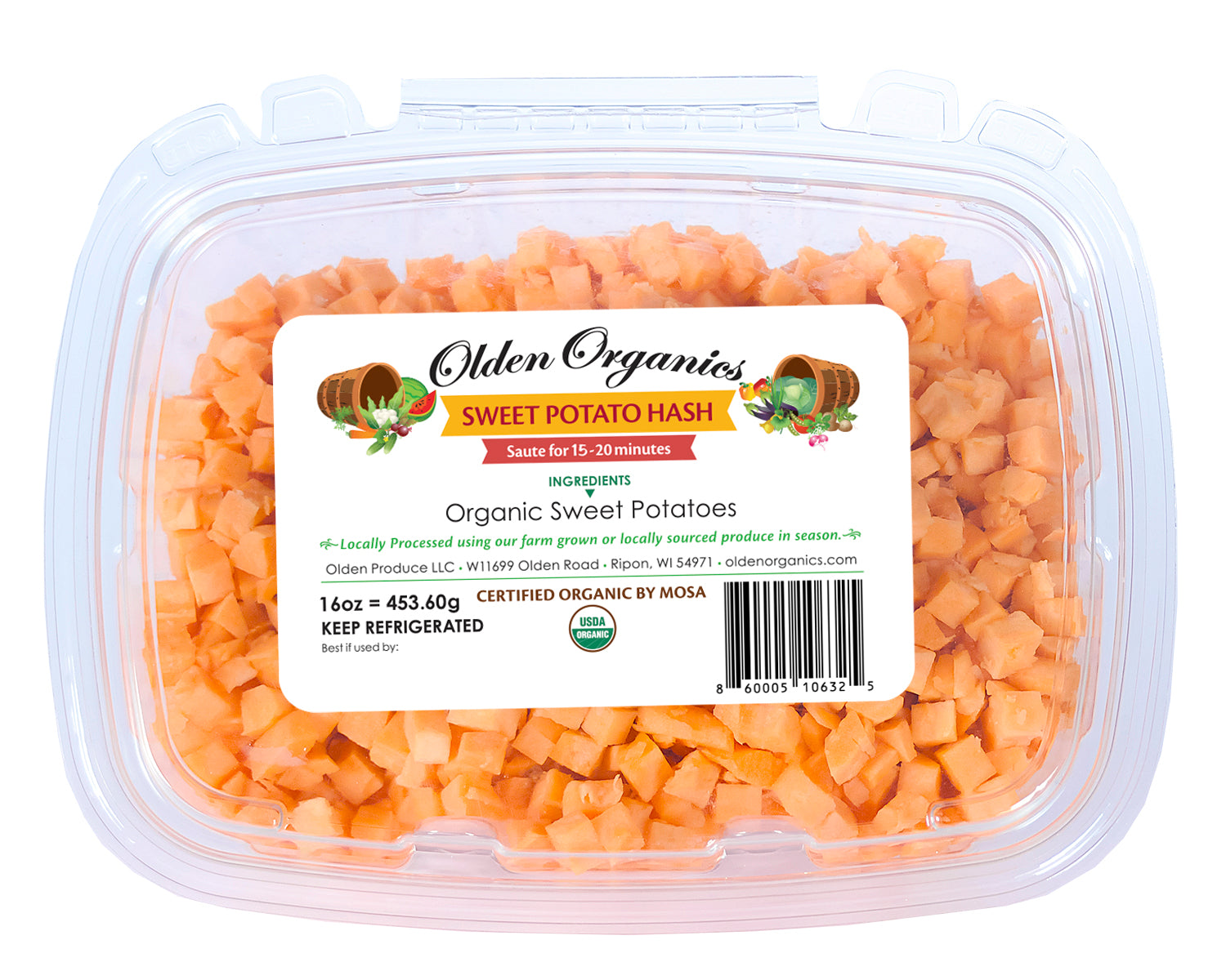 Olden Organics Sweet Potato Hash - 16 oz